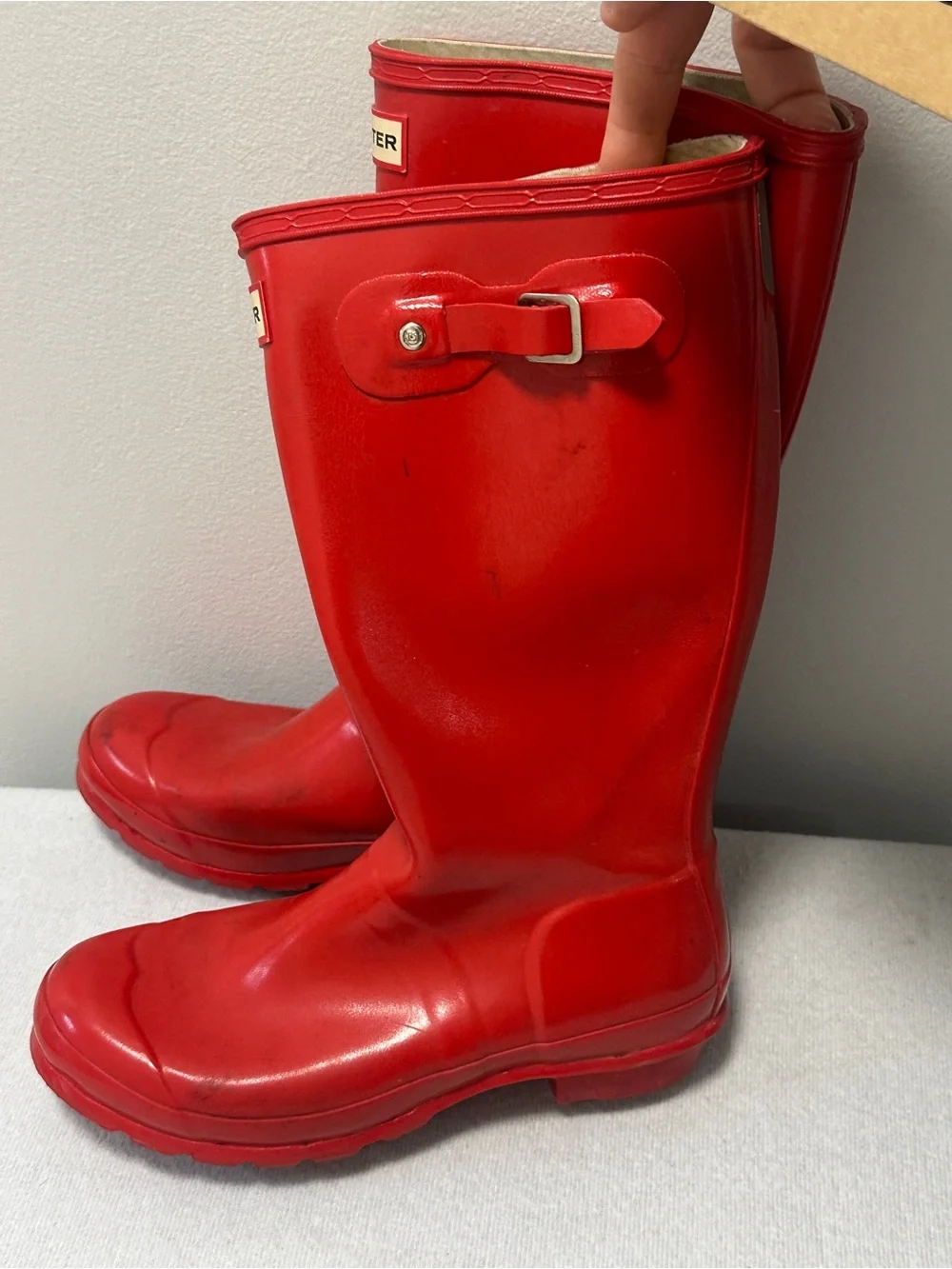 Kids Hunter Rain Boots Girls 7/ Boys 8 Fair Condition See Pictures